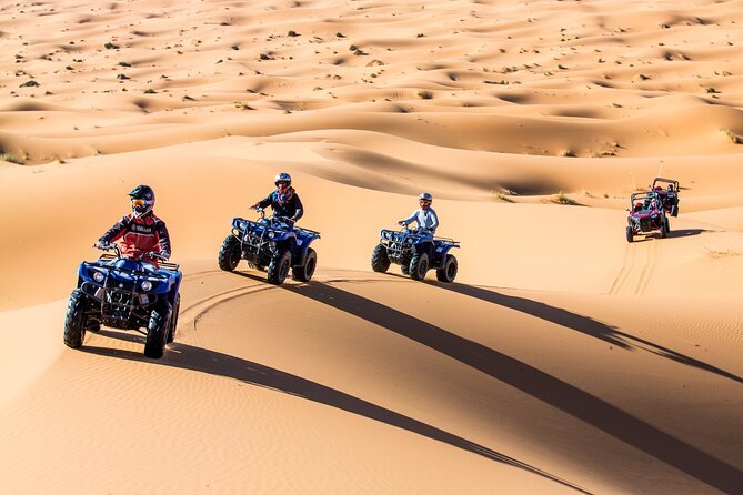 Quad Biking in the Sahara – group riding across dunes